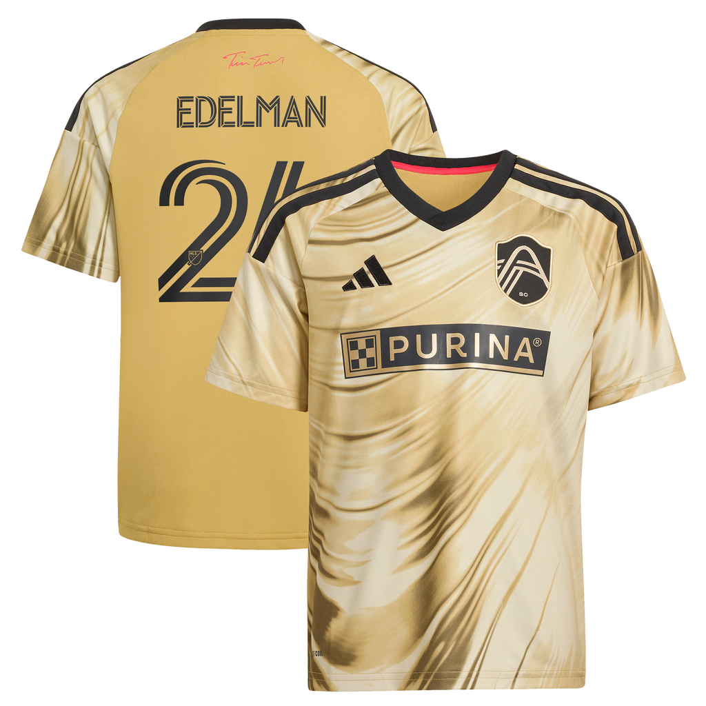 Youth St. Louis CITY SC Daniel Edelman Yellow 2026 The Tina Turner Kit Replica Jersey