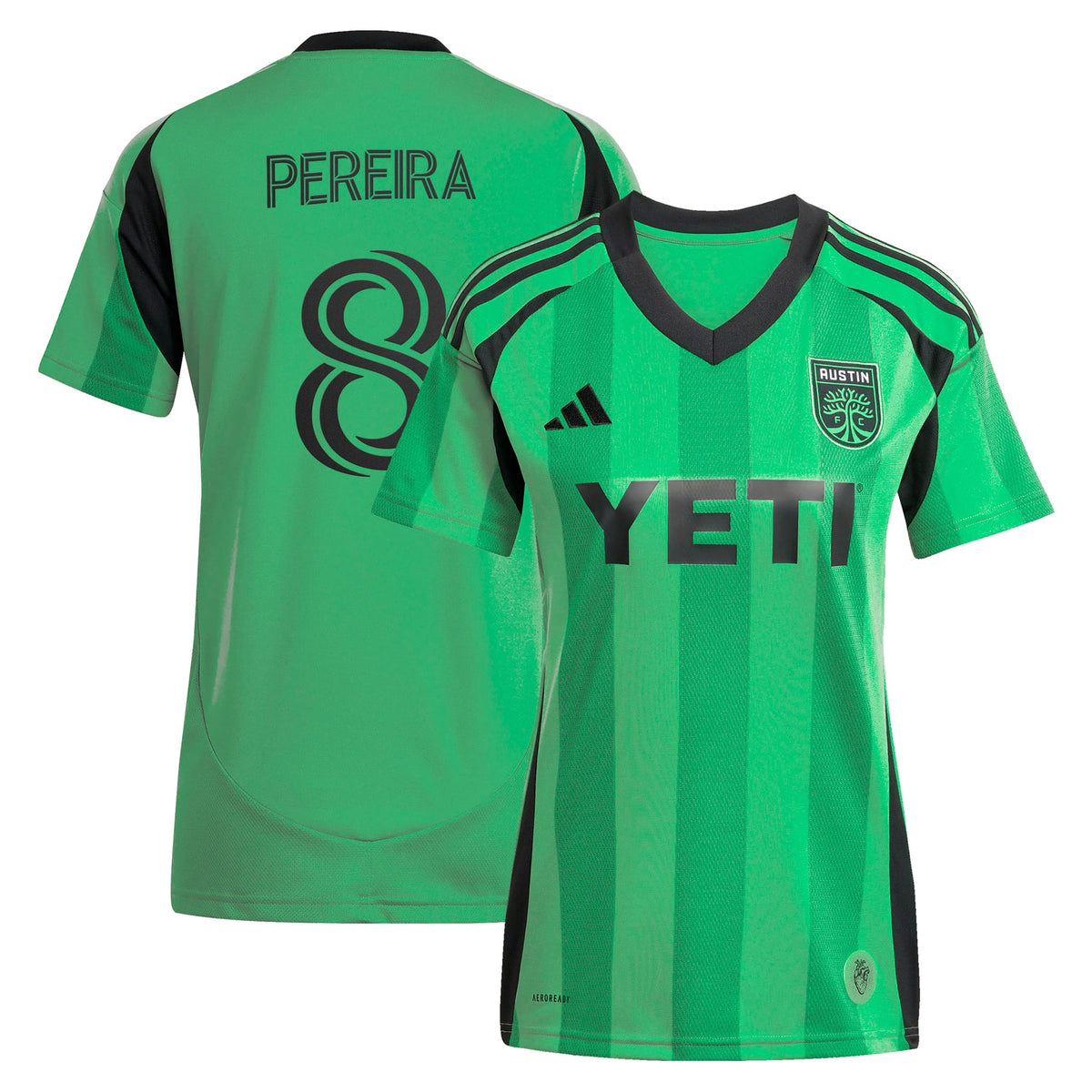 Youth Austin FC Daniel Pereira Green 2025 The Heartbeat Kit Replica Player Jersey