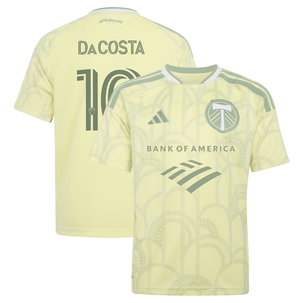 Youth Portland Timbers David Da Costa Yellow 2026 Civic Stadium Kit Replica Jersey