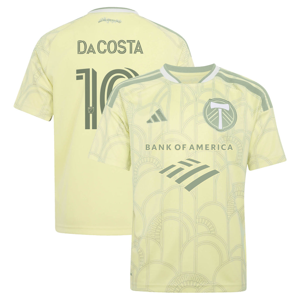 Youth Portland Timbers David Da Costa Yellow 2026 Civic Stadium Kit Replica Jersey