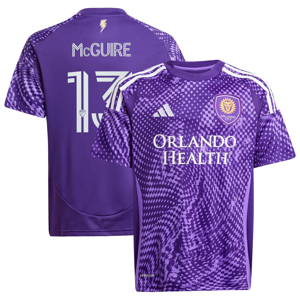 Youth Orlando City SC Duncan McGuire Purple 2025 Perfect Storm Replica Player Jersey