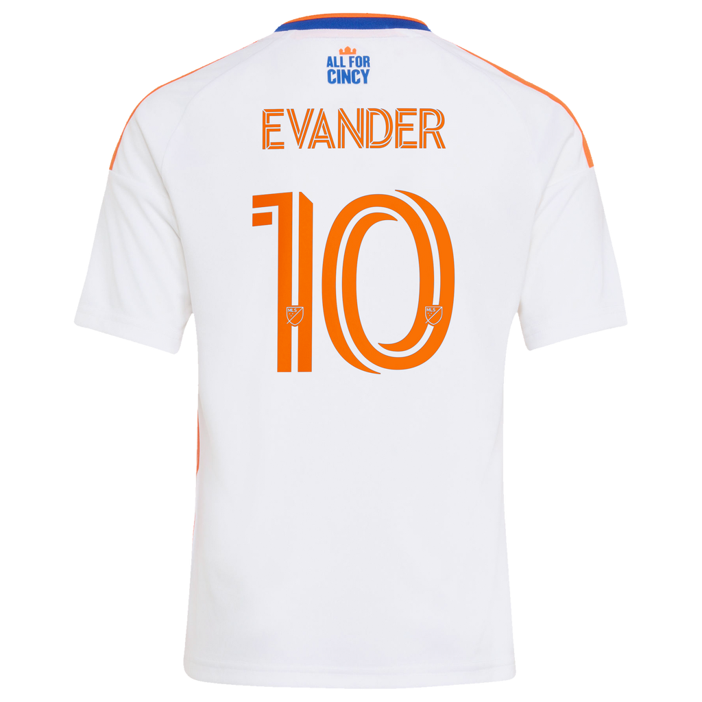 Youth FC Cincinnati Evander da Silva Ferreira White 2026 The Seven Hills Kit Replica Jersey