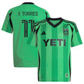 Youth Austin FC Facundo Torres Green 2025 The Heartbeat Kit Replica Jersey