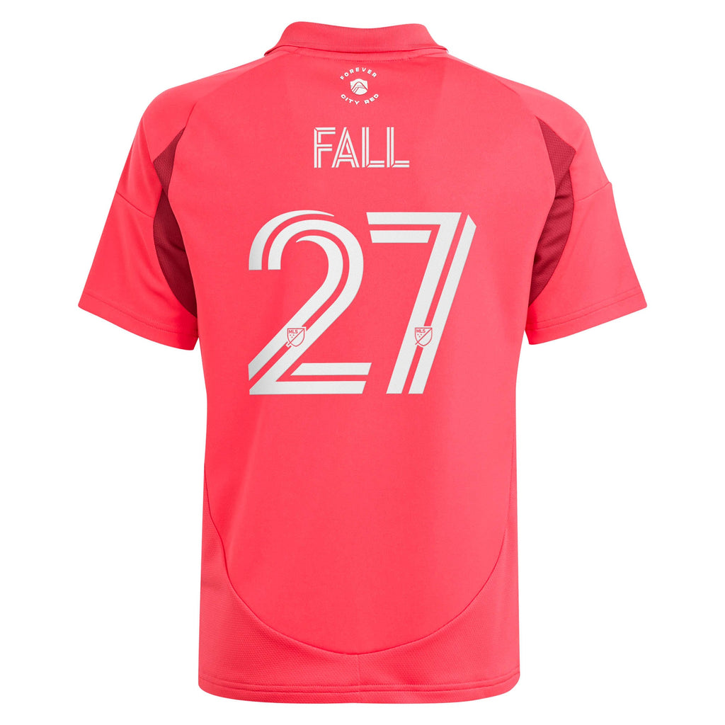 Youth St. Louis CITY SC Fallou Fall Red 2025 Forever CITY Red Replica Jersey