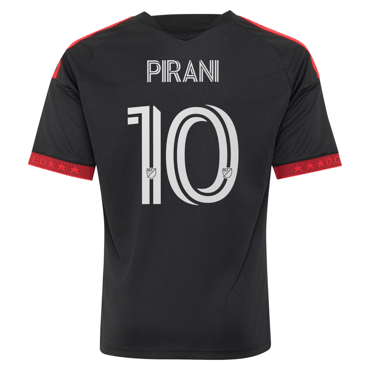 Youth D.C. United Gabriel Pirani Black 2026 Black-and-Red Kit Replica Jersey