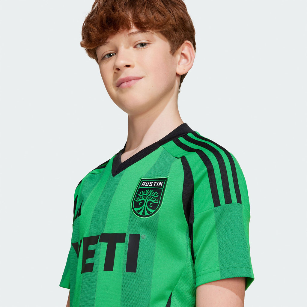 Youth Austin FC Green 2025 The Heartbeat Kit Replica Jersey