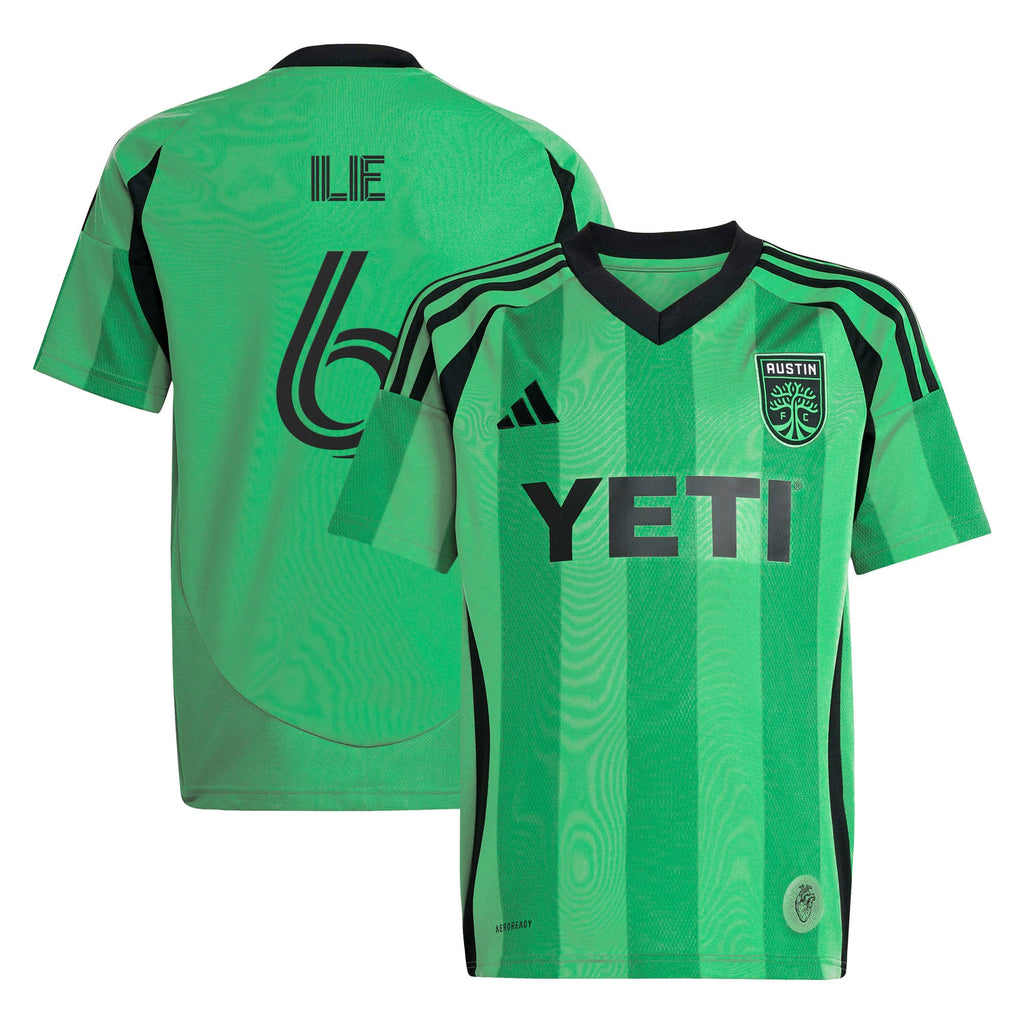 Youth Austin FC Ilie Sanchez Green 2025 The Heartbeat Kit Replica Player Jersey