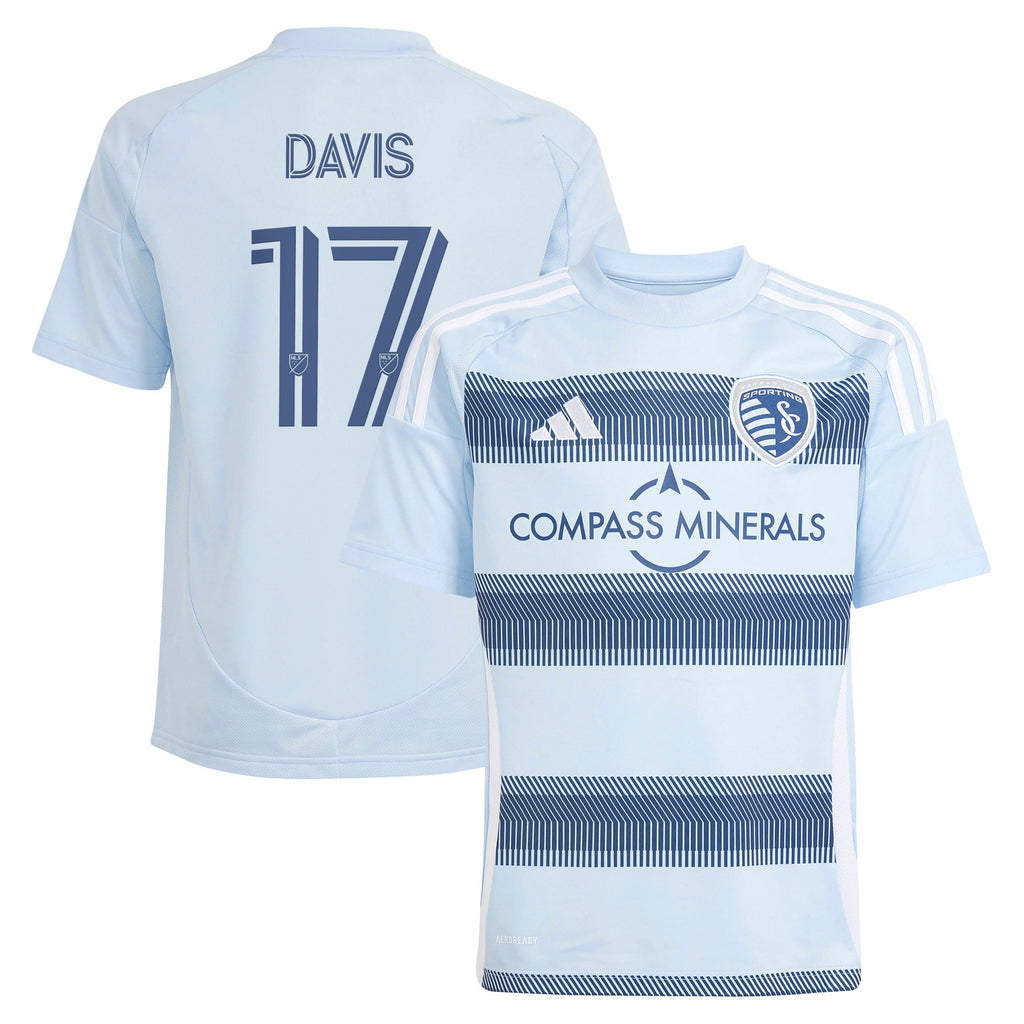 Youth Sporting Kansas City Jake Davis Light Blue 2025 One KC Replica Player Jersey