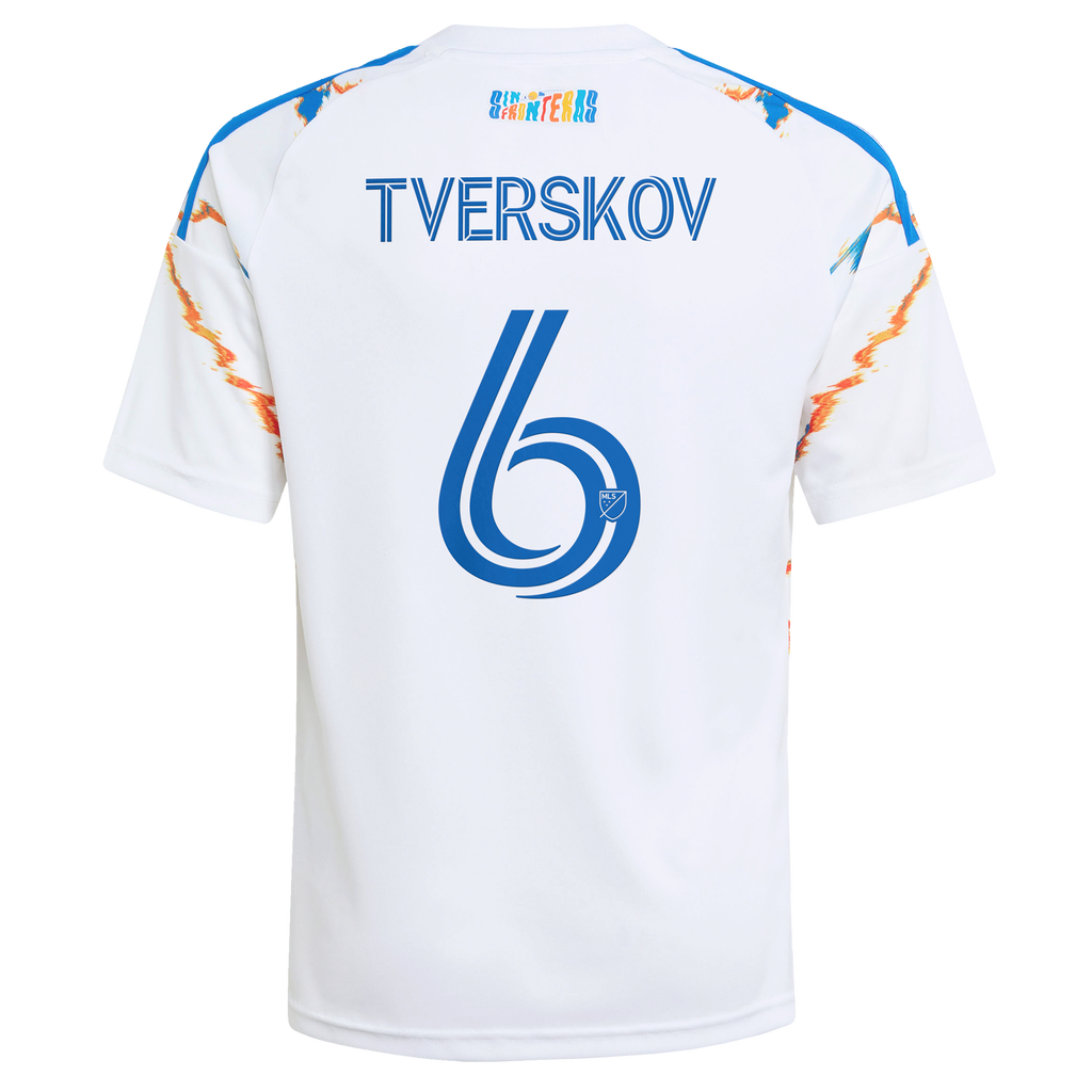 Youth San Diego FC Jeppe Tverskov White 2026 Unprecedented Unity Kit Replica Jersey