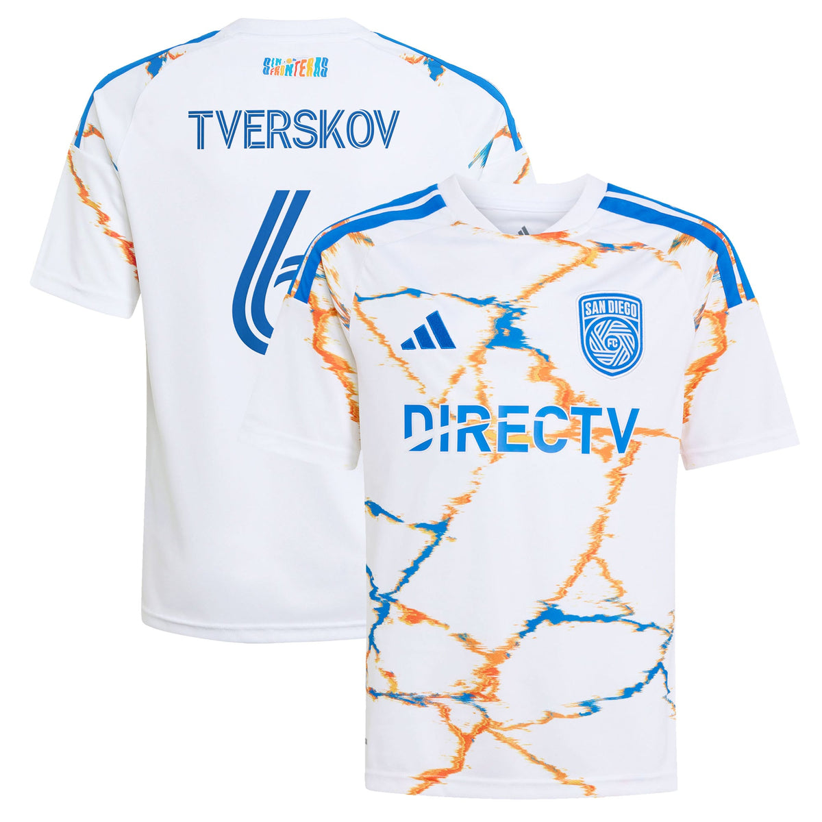 Youth San Diego FC Jeppe Tverskov White 2026 Unprecedented Unity Kit Replica Jersey