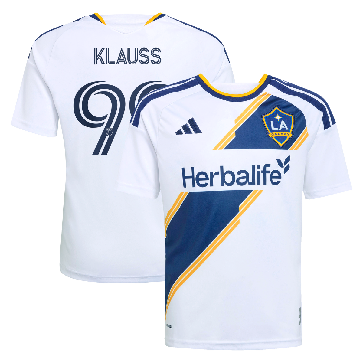 Youth LA Galaxy João Klauss White 2026 The VeloCITY Kit Replica Jersey