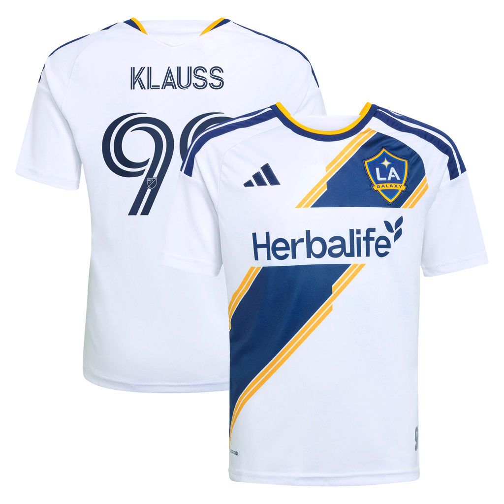 Youth LA Galaxy João Klauss White 2026 The VeloCITY Kit Replica Jersey