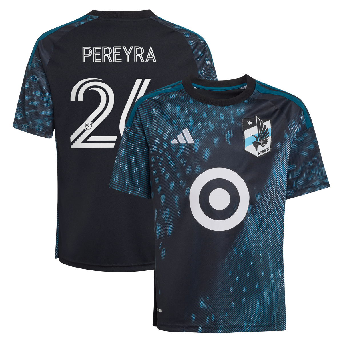 Youth Minnesota United FC Joaquín Pereyra Black 2026 The Decade Kit Replica Jersey