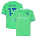 Youth Seattle Sounders FC Jordan Morris Rave Green The Evergreen State Kit Replica Jersey