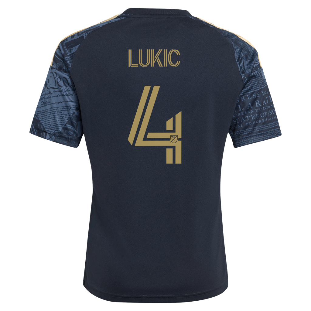 Youth Philadelphia Union Jovan Lukić Navy 2026 1776 Kit Replica Jersey