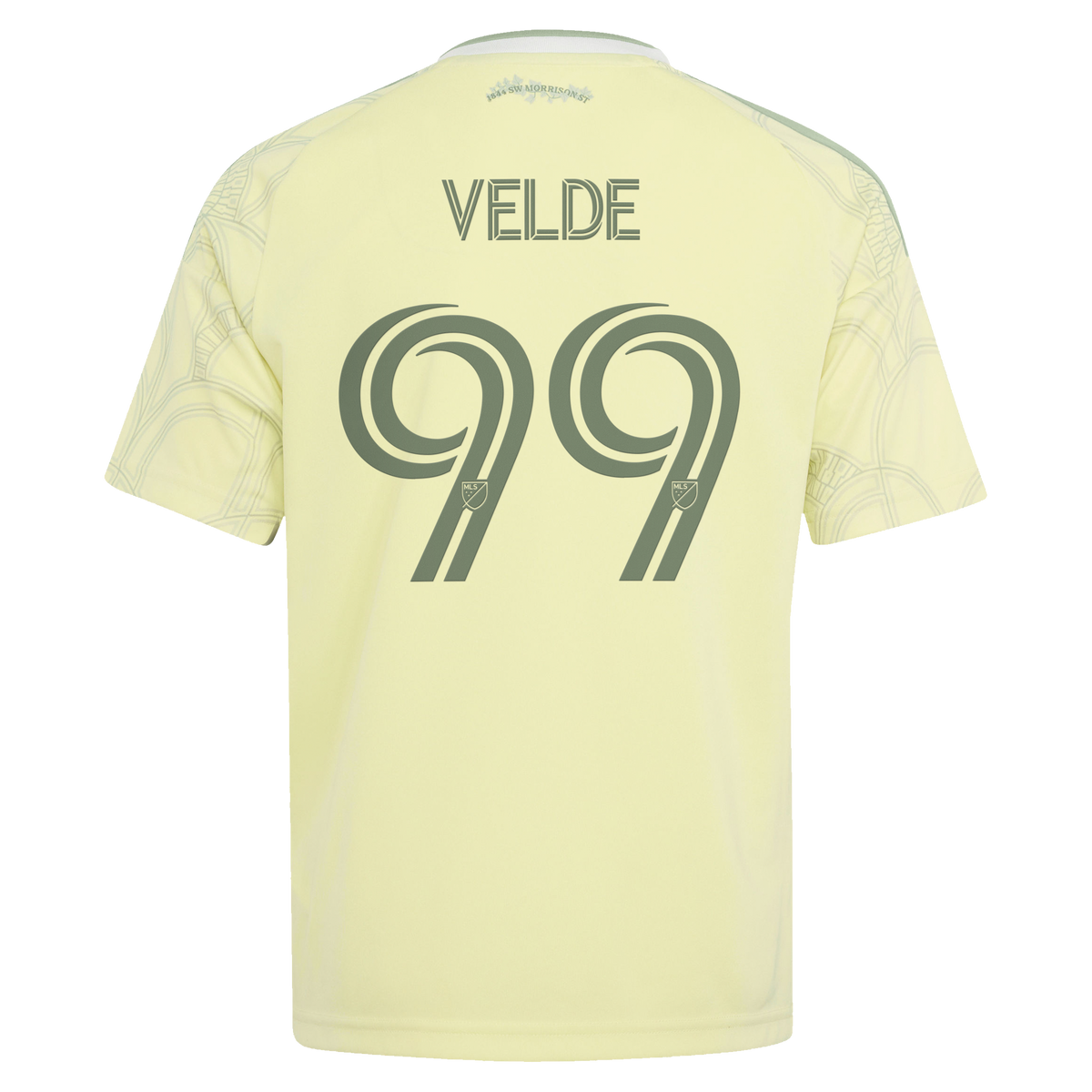 Youth Portland Timbers Kristoffer Velde Yellow 2026 Civic Stadium Kit Replica Jersey
