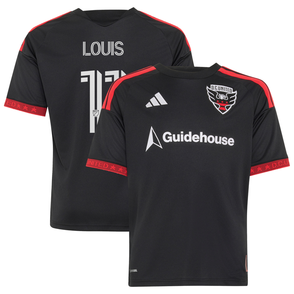 Youth D.C. United Louis Munteanu Black 2026 Black-and-Red Kit Replica Jersey