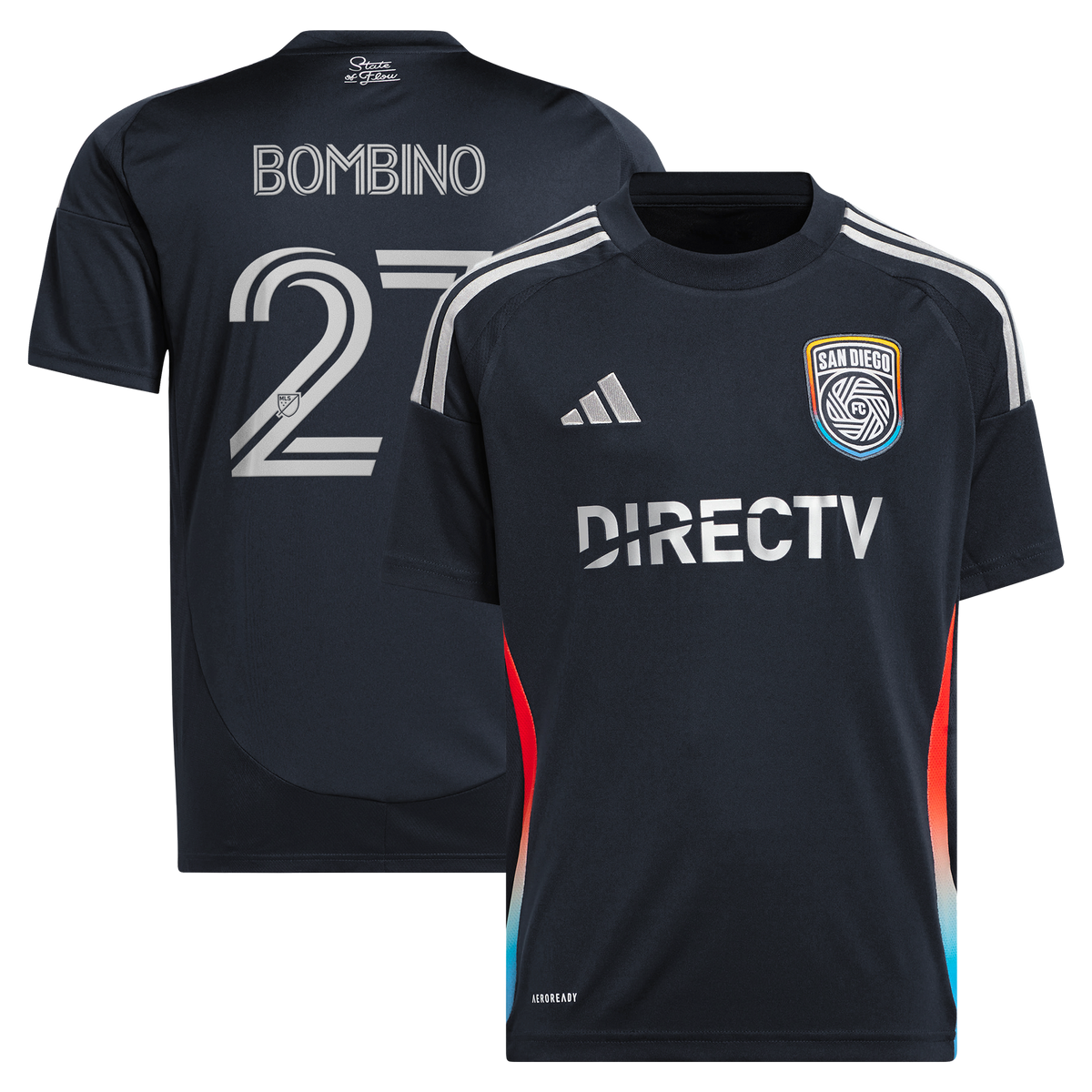 Youth San Diego FC Luca Bombino Navy 2025 State of Flow Replica Jersey