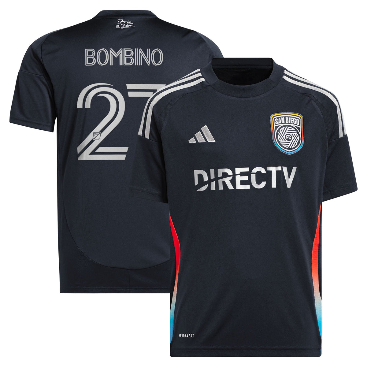 Youth San Diego FC Luca Bombino Navy 2025 State of Flow Replica Jersey