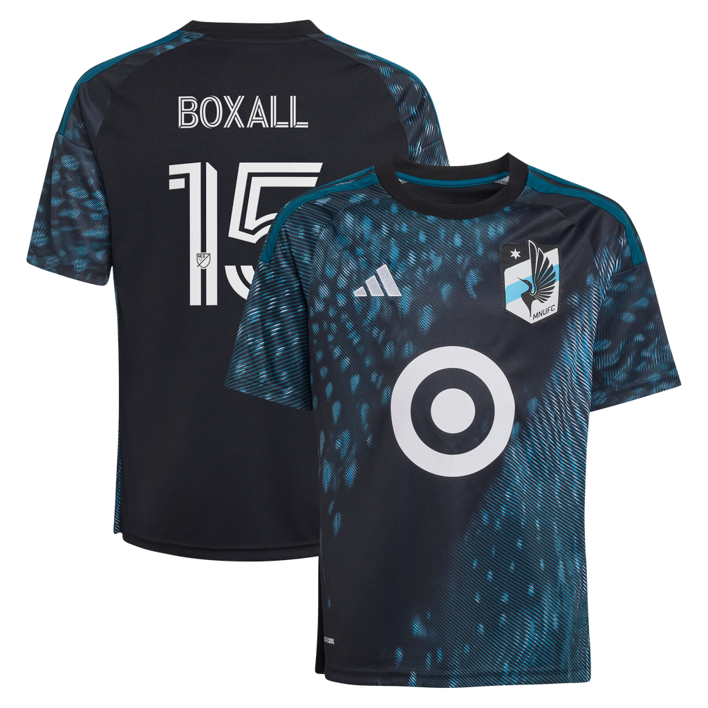Youth Minnesota United FC Michael Boxall Black 2026 The Decade Kit Replica Jersey