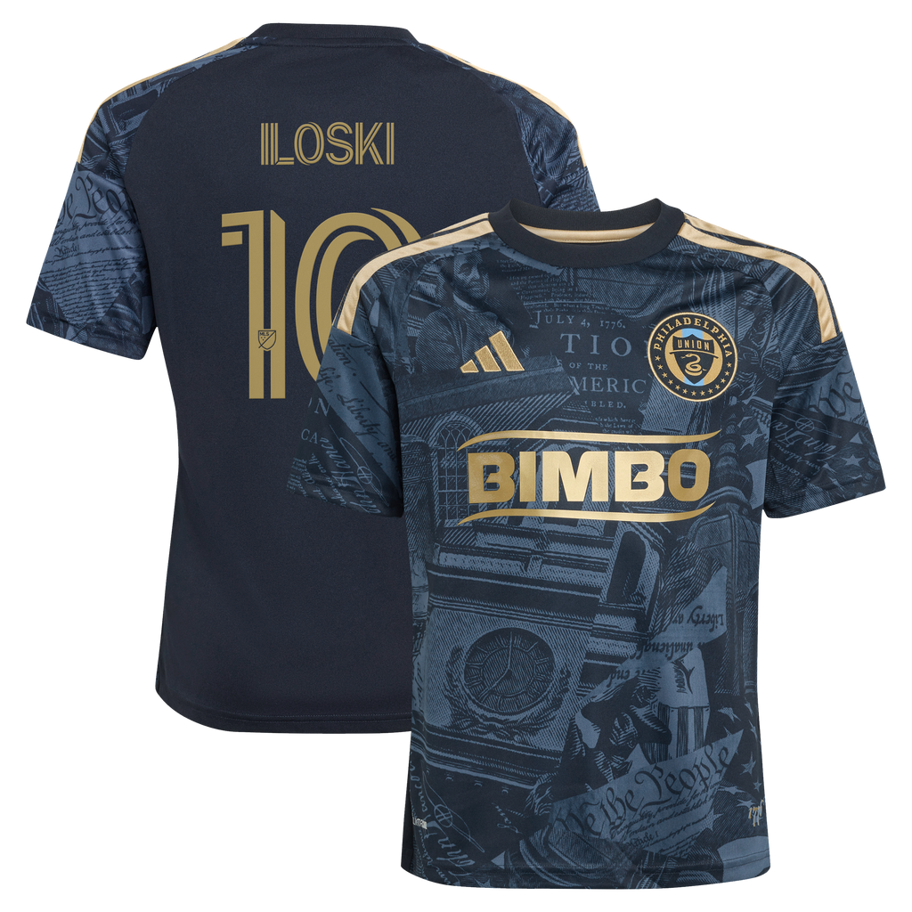 Youth Philadelphia Union Milan Iloski Navy 2026 1776 Kit Replica Jersey