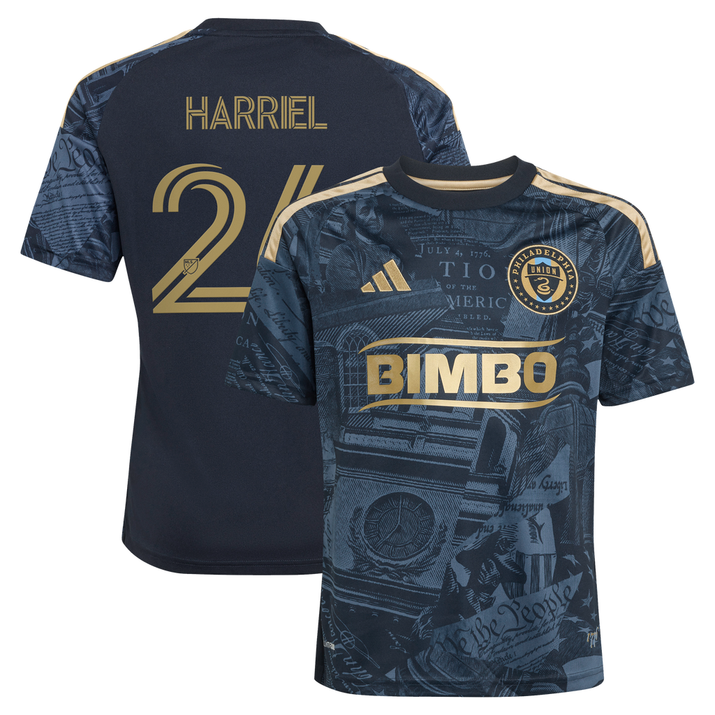 Youth Philadelphia Union Nathan Harriel Navy 2026 1776 Kit Replica Jersey