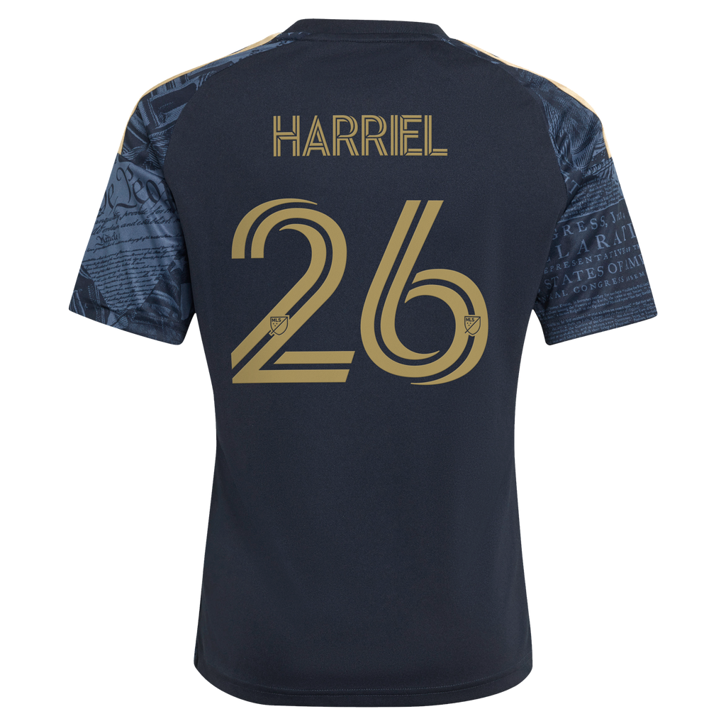 Youth Philadelphia Union Nathan Harriel Navy 2026 1776 Kit Replica Jersey