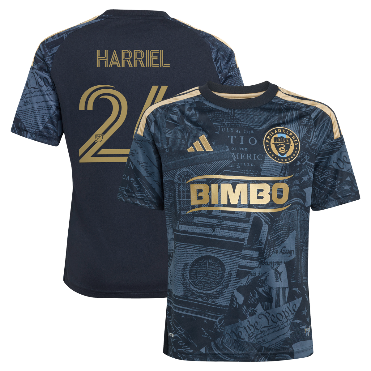 Youth Philadelphia Union Nathan Harriel Navy 2026 1776 Kit Replica Jersey