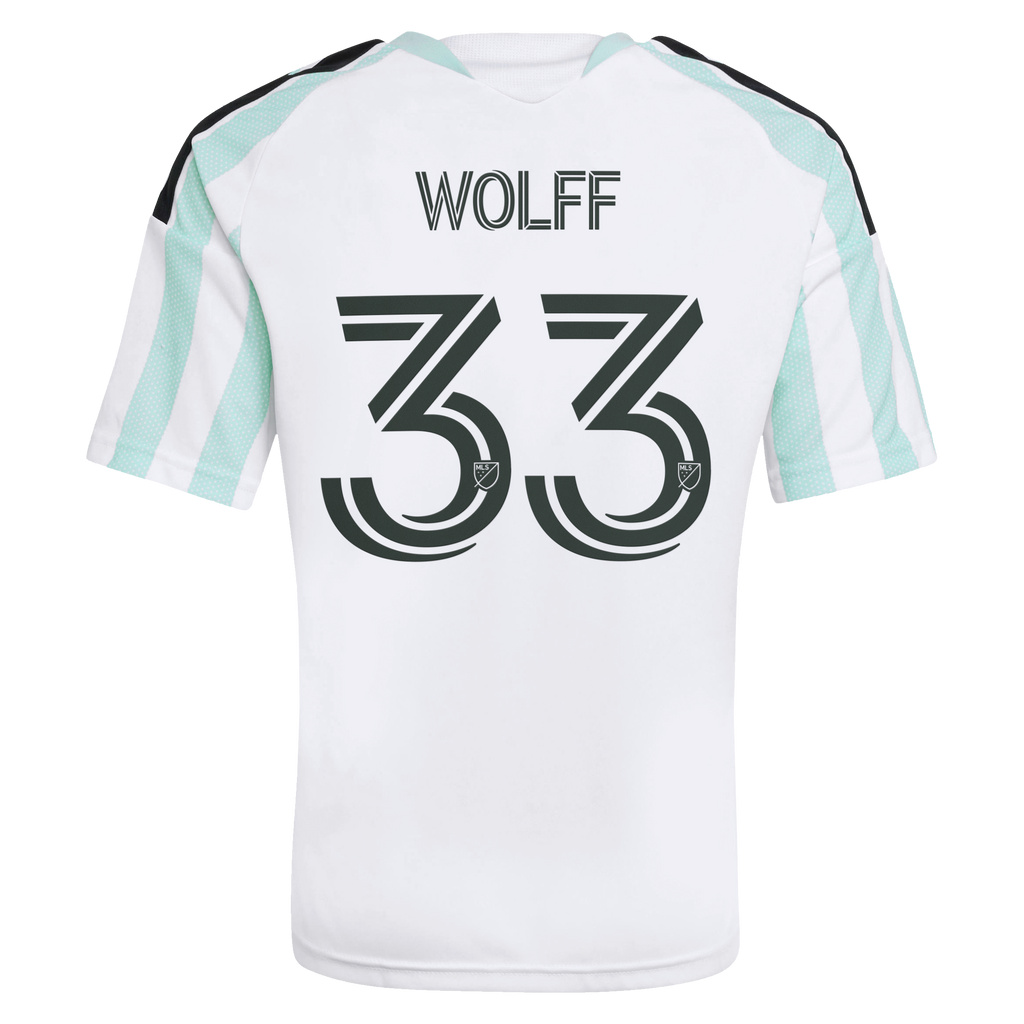 Youth Austin FC Owen Wolff White 2026 The Rooted Kit Replica Jersey