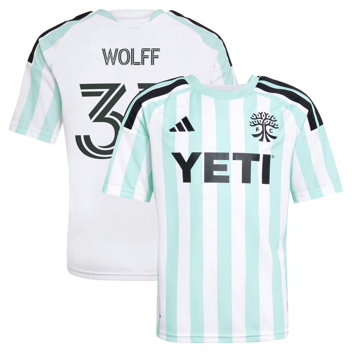 Youth Austin FC Owen Wolff White 2026 The Rooted Kit Replica Jersey