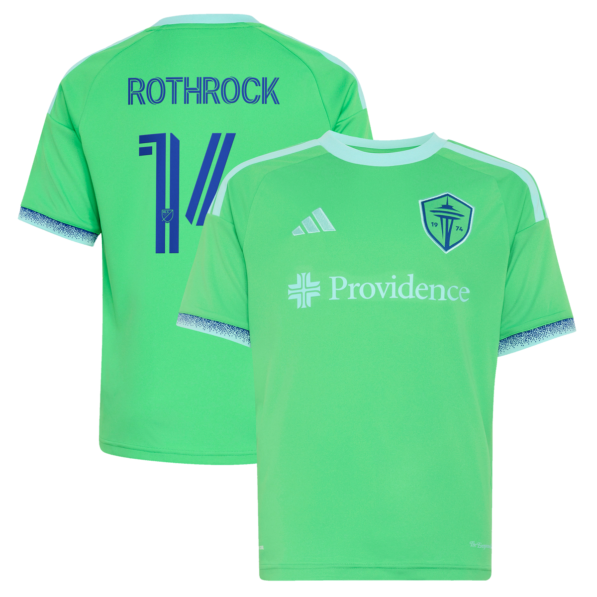 Youth Seattle Sounders FC Paul Rothrock Rave Green The Evergreen State Kit Replica Jersey