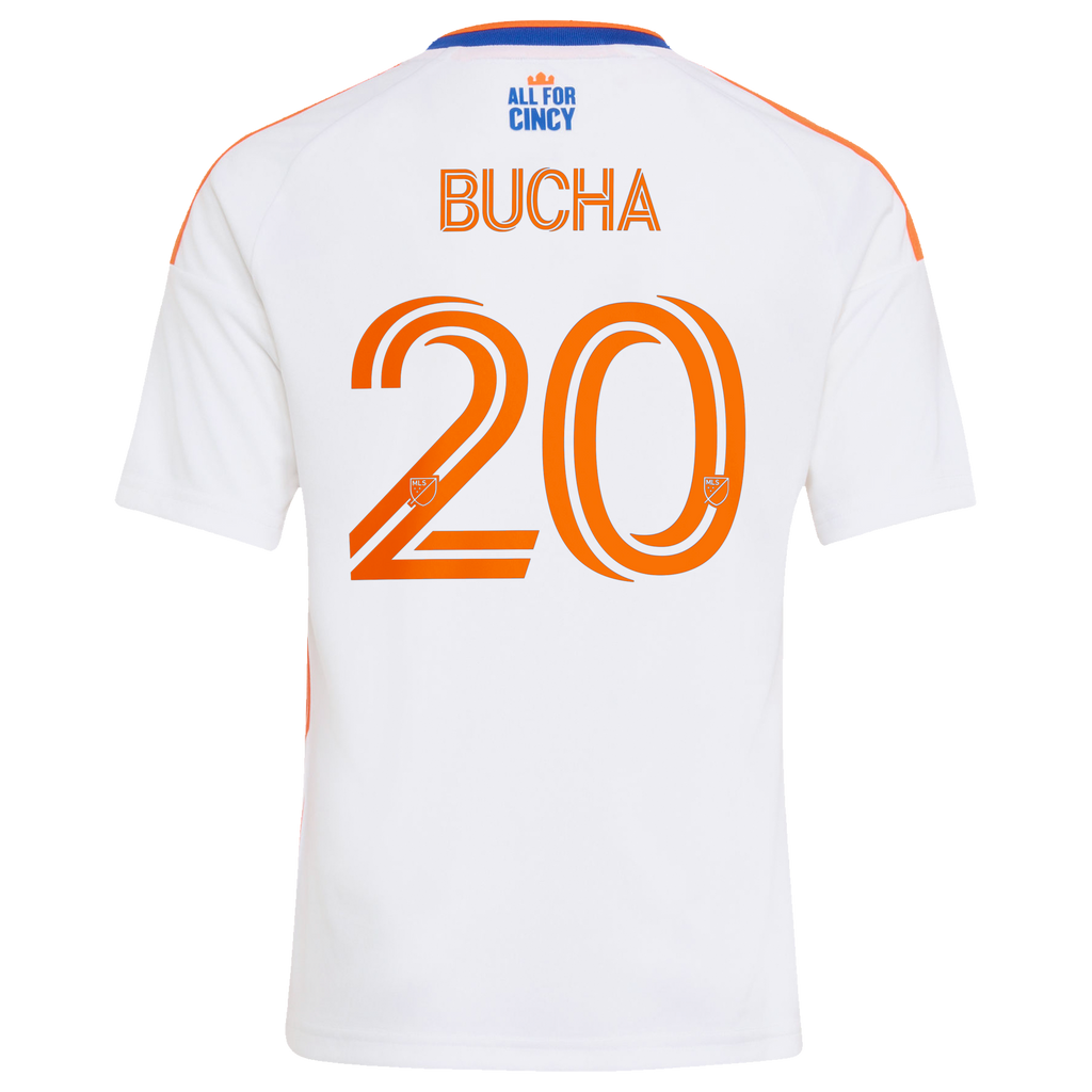 Youth FC Cincinnati Pavel Bucha White 2026 The Seven Hills Kit Replica Jersey