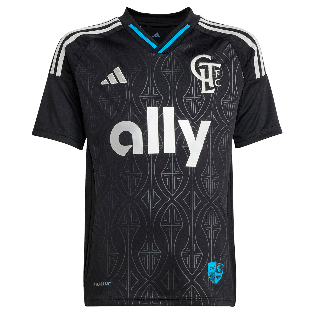 Youth Charlotte FC Pep Biel Black 2025 Fortress Kit Replica Jersey