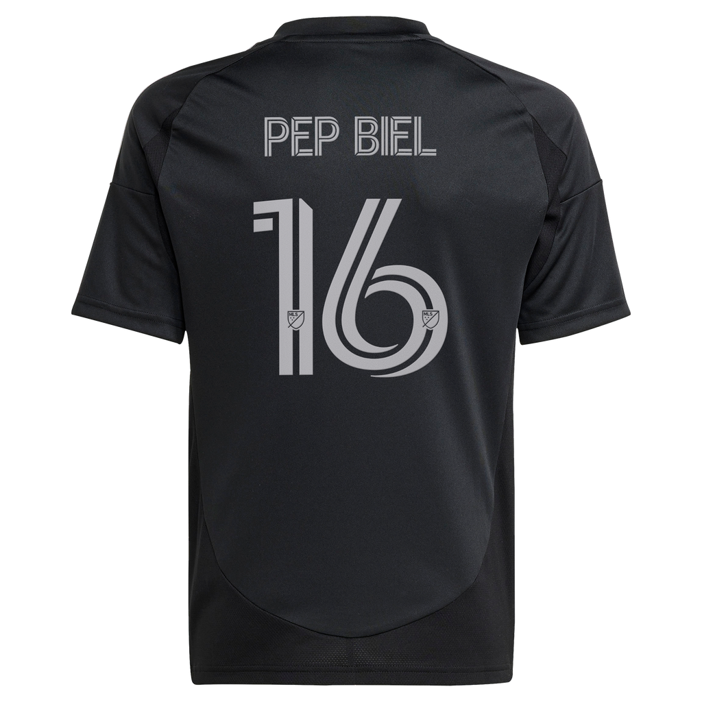 Youth Charlotte FC Pep Biel Black 2025 Fortress Kit Replica Jersey