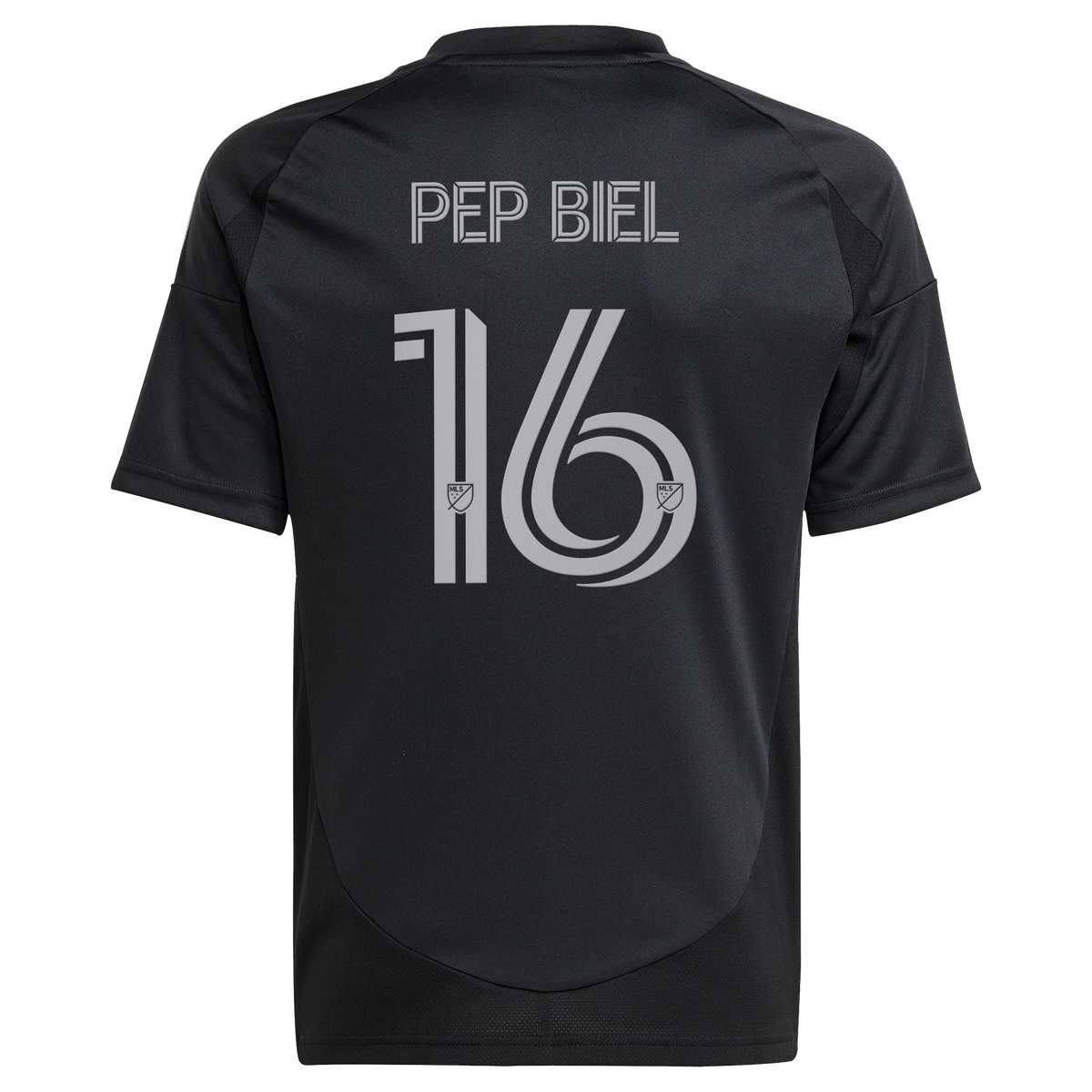 Youth Charlotte FC Pep Biel Black 2025 Fortress Kit Replica Jersey