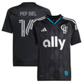 Youth Charlotte FC Pep Biel Black 2025 Fortress Kit Replica Jersey