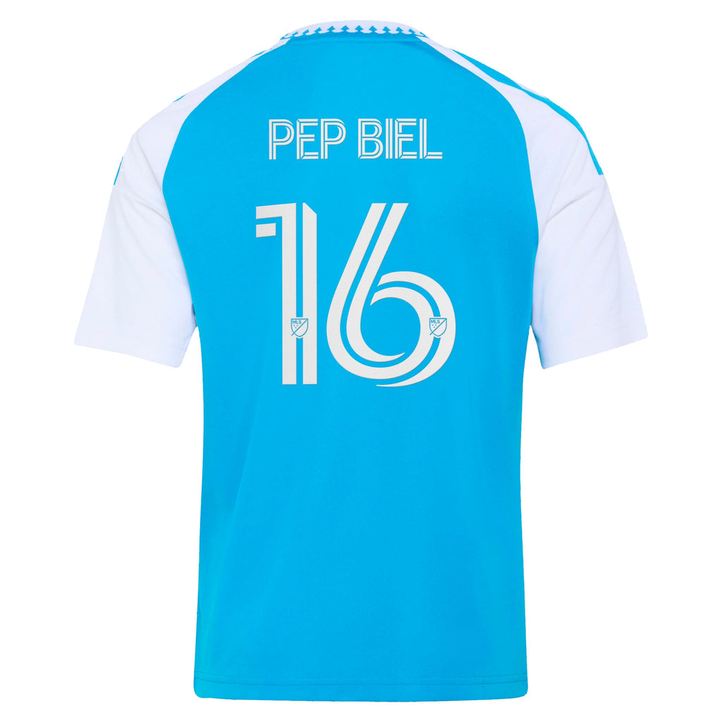 Youth Charlotte FC Pep Biel Blue 2026 Carolina Kit: Crowns Up Replica Jersey