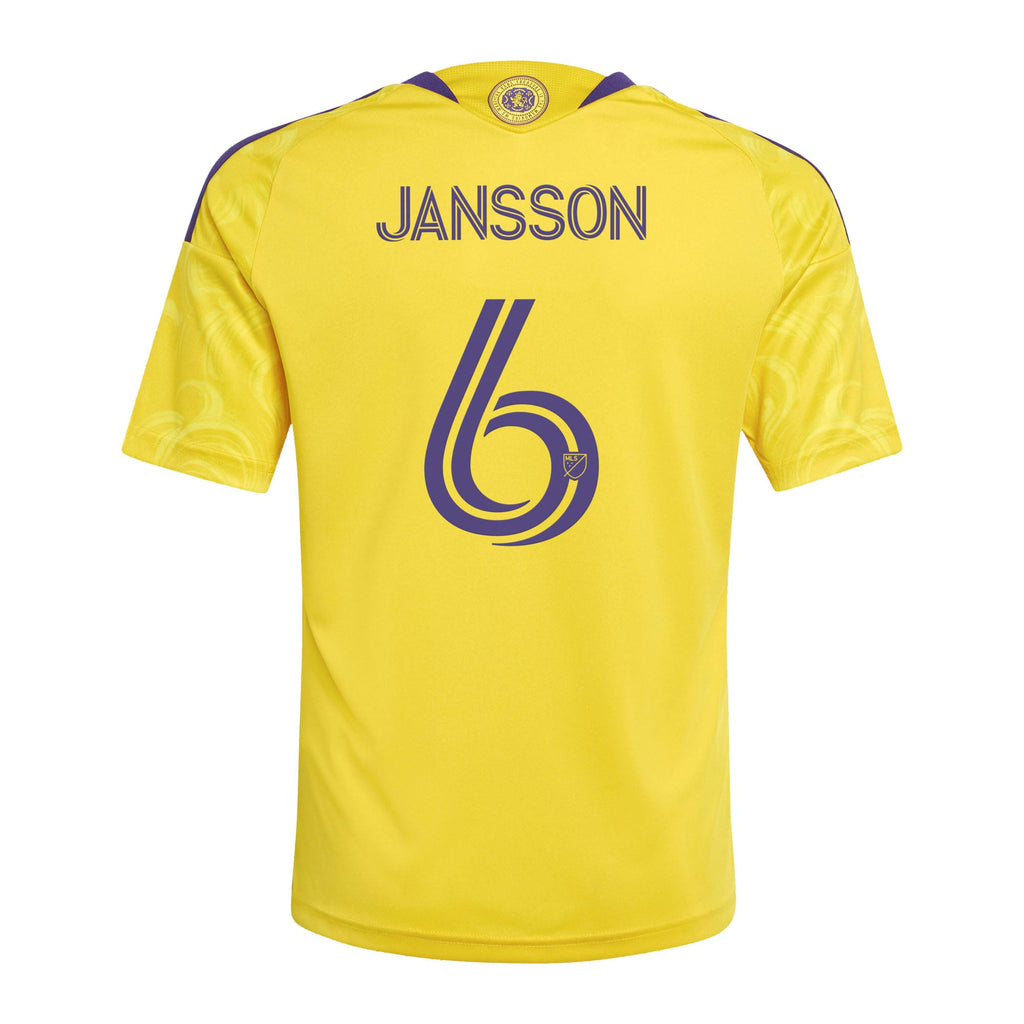 Youth Orlando City SC Robin Jansson Yellow 2026 Sunken Treasure Kit Replica Jersey