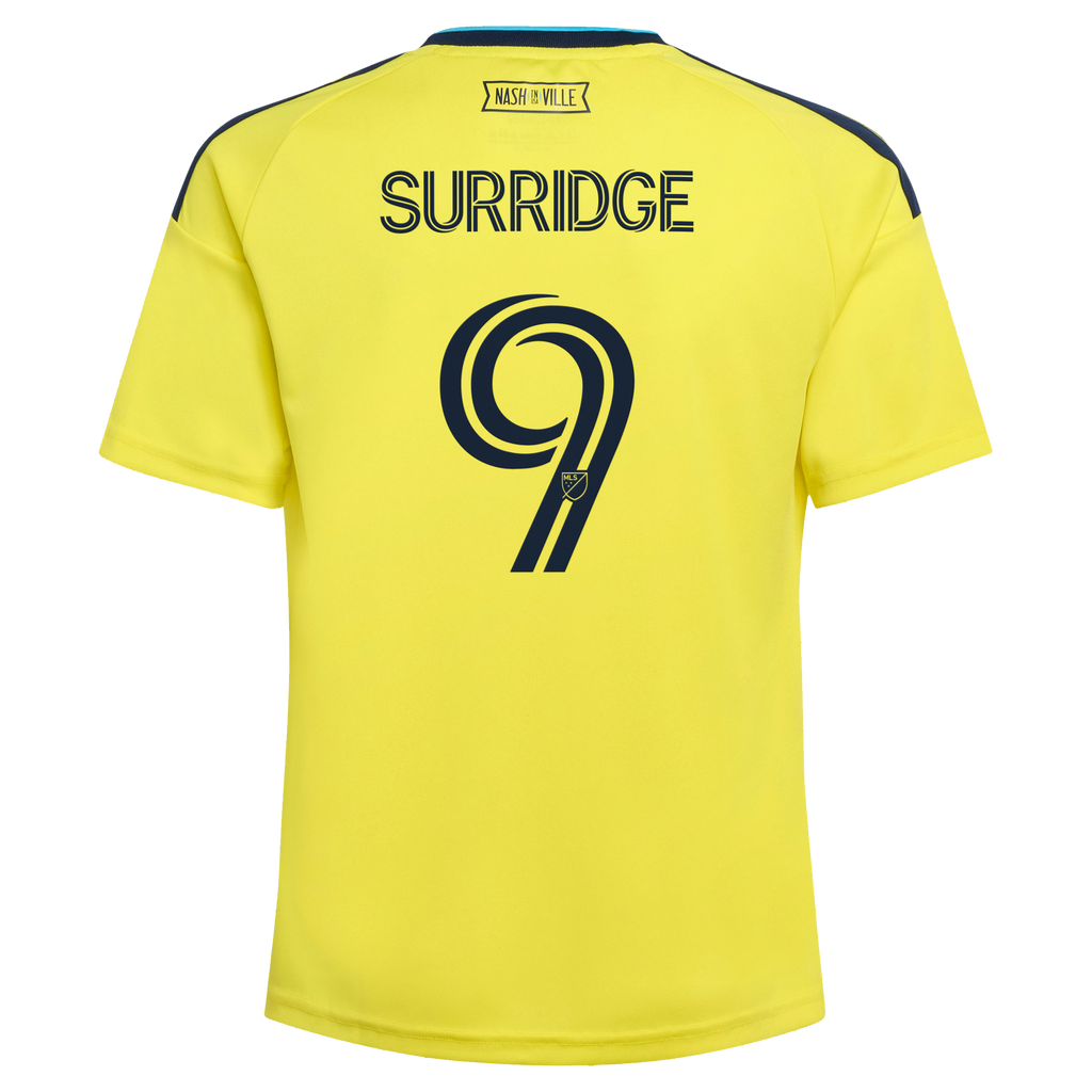 Youth Nashville SC Sam Surridge Yellow 2026 The Reverb Kit Replica Jersey