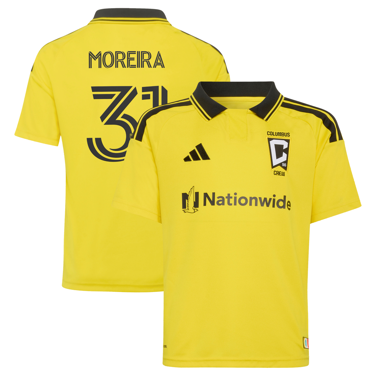 Youth Columbus Crew Steven Moreira Yellow 2026 The Crafted for Excellence Kit Replica Jersey