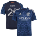 Youth New York City FC Tayvon Gray Blue 2026 The All Nations Kit Replica Jersey