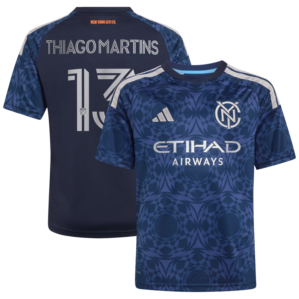 Youth New York City FC Thiago Martins Blue 2026 The All Nations Kit Replica Jersey