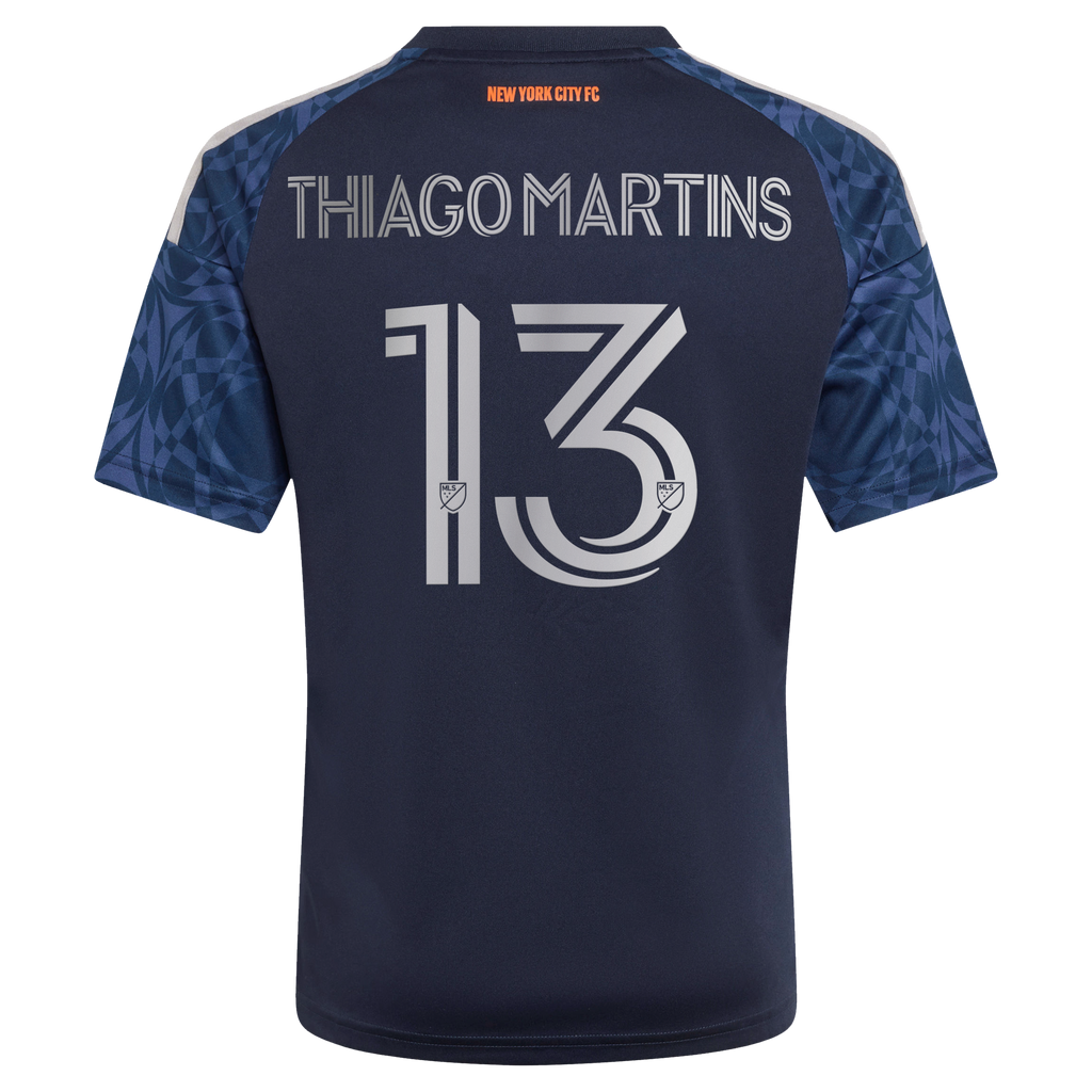 Youth New York City FC Thiago Martins Blue 2026 The All Nations Kit Replica Jersey