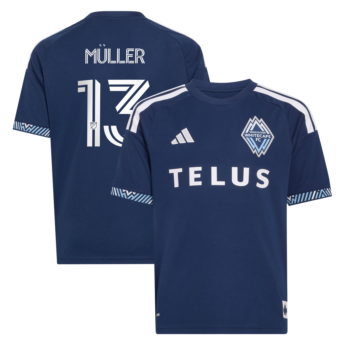 Youth Vancouver Whitecaps FC Thomas Müller Blue 2026 The Coastal Jersey Replica Jersey