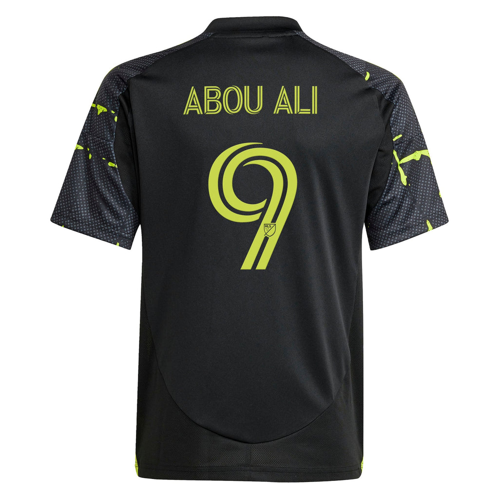 Youth Columbus Crew Wessam Abou Ali Black 2025 The Goosebumps Kit Replica Jersey