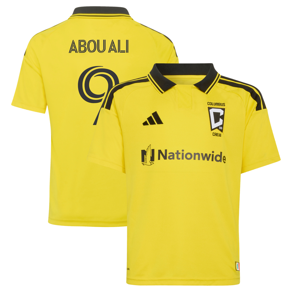 Youth Columbus Crew Wessam Abou Ali Yellow 2026 The Crafted for Excellence Kit Replica Jersey