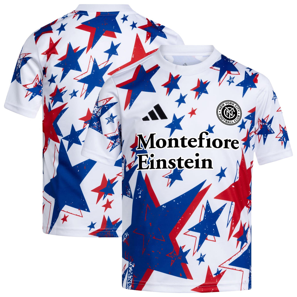 Youth New York City FC White 2026 Americana Pre-Match Jersey