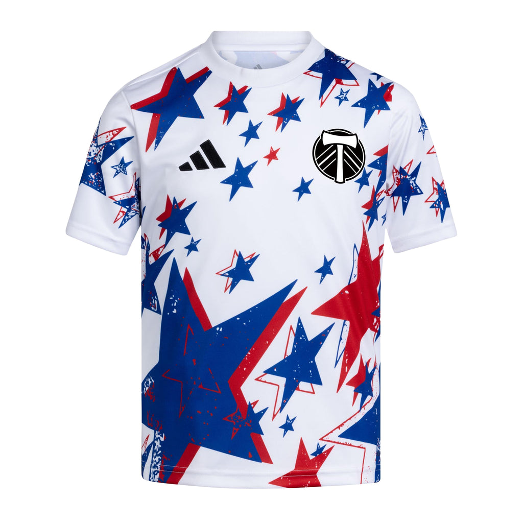 Youth Portland Timbers White 2026 Americana Pre-Match Jersey