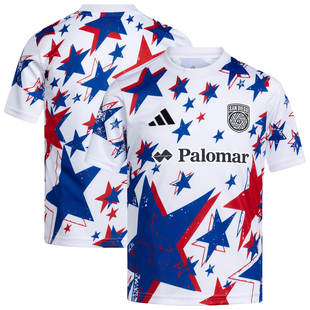 Youth San Diego FC White 2026 Americana Pre-Match Jersey