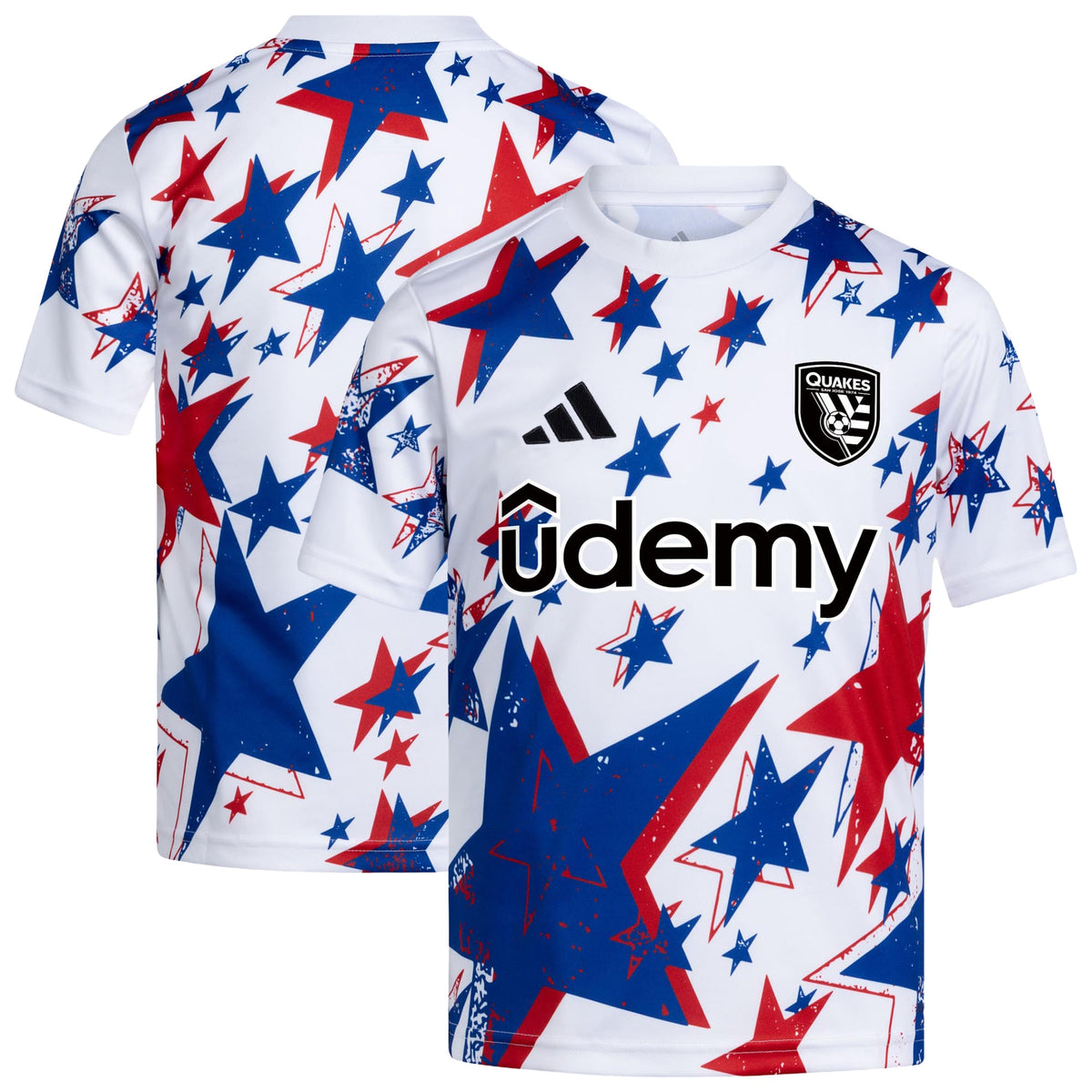 Youth San Jose Earthquakes White 2026 Americana Pre-Match Jersey
